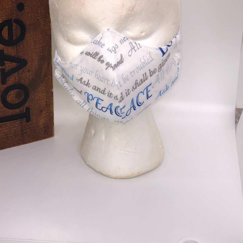 Inspirations Faith Face Mask  100% Cotton ~New!